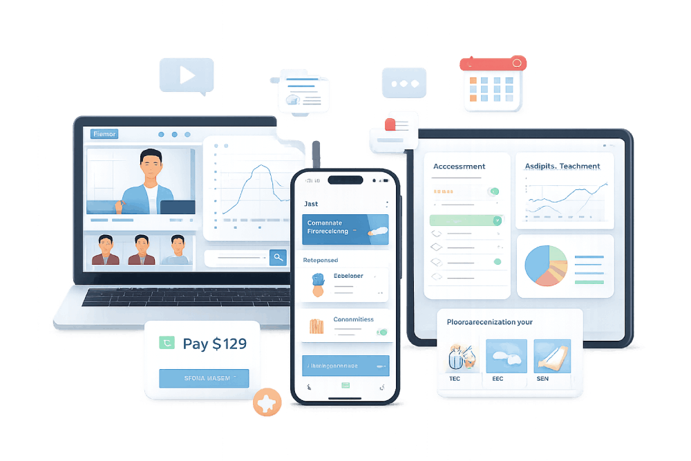 Education app illustration