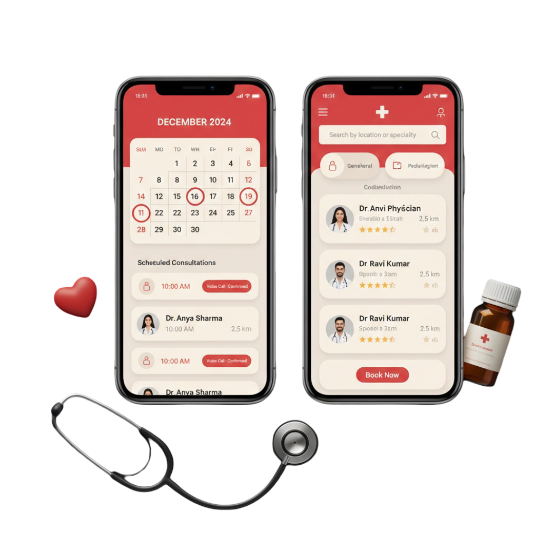 Healthcare app illustration