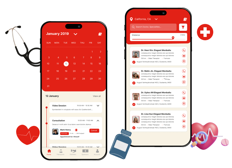 Healthcare app illustration