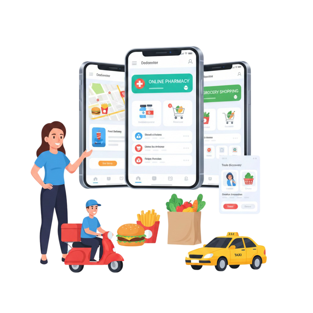 On demand app illustration